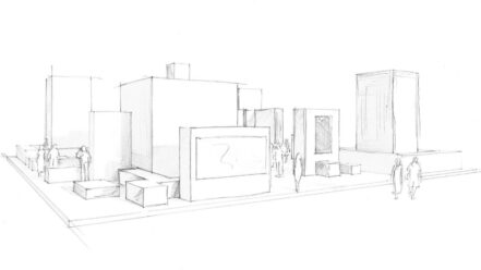 ontwerp voor de beursstand Cebeo - Technologie Brussel