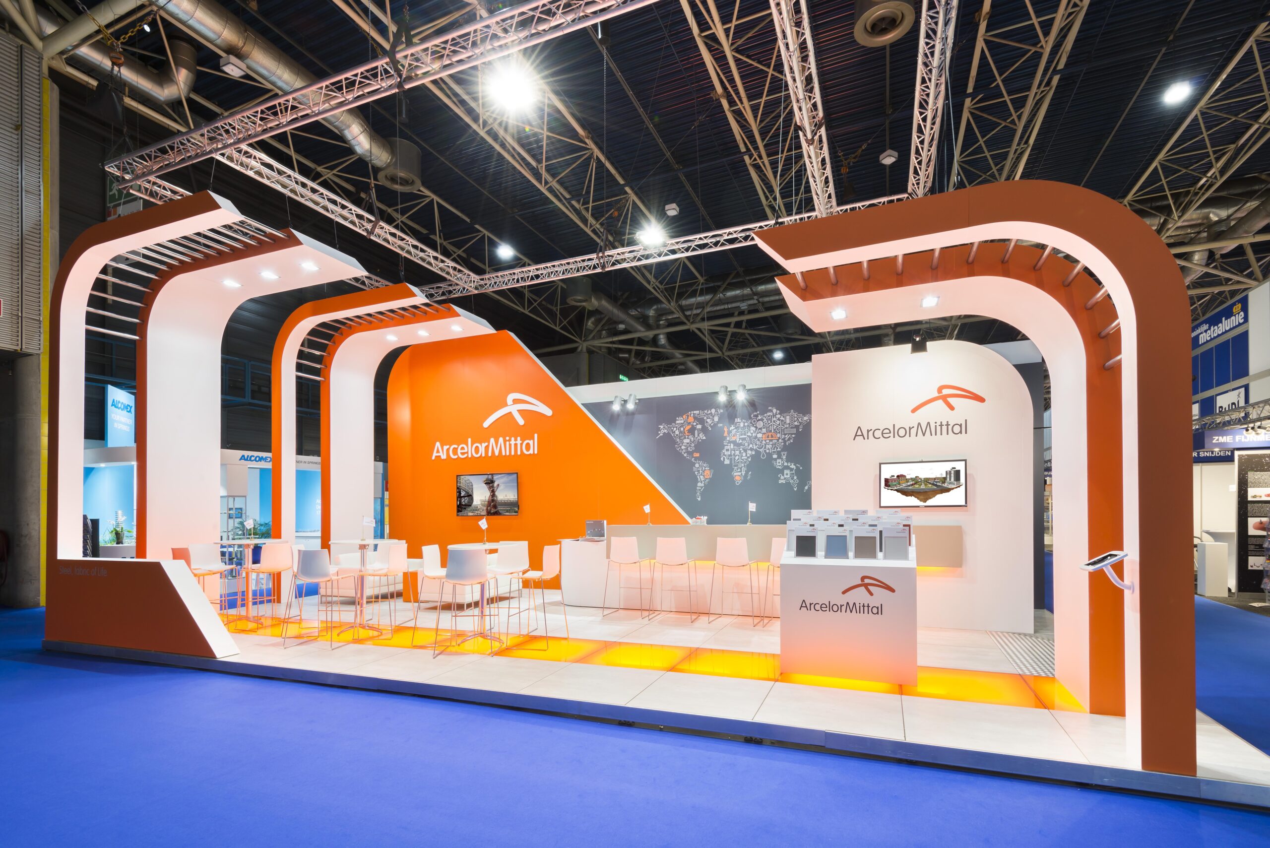 creatief ontwerp traditionele standenbouw houtbouw Arcelor Mittal