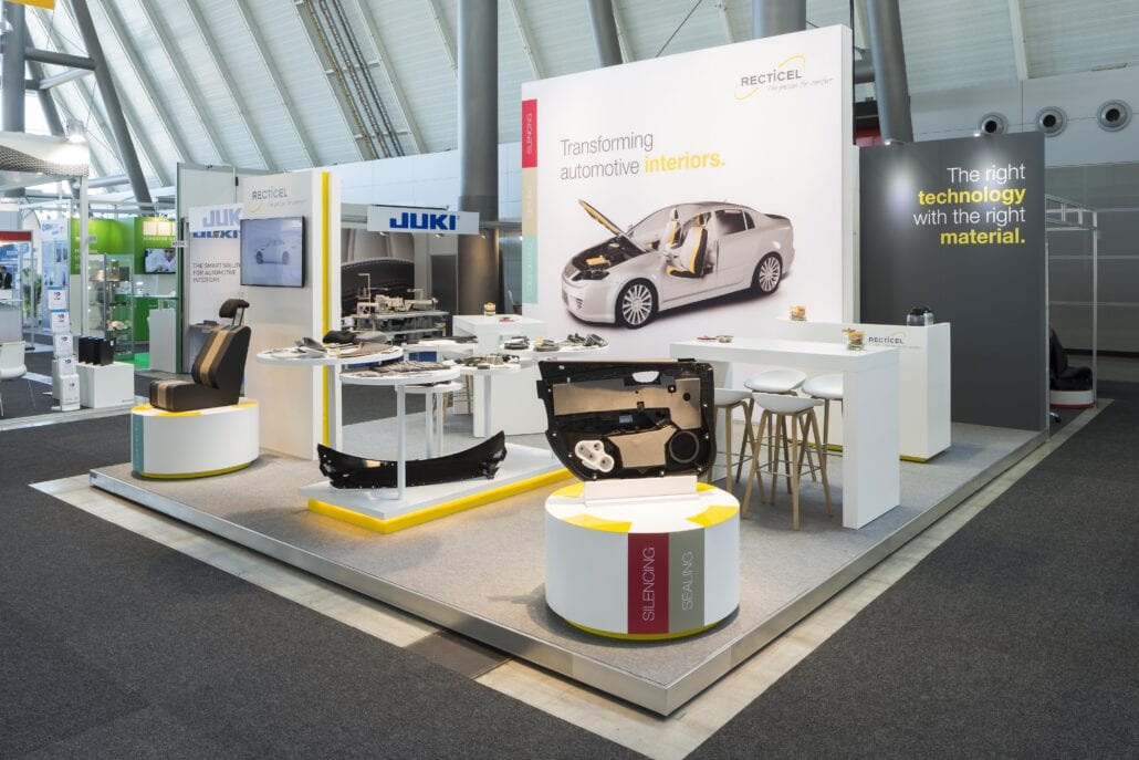 Recticel AIE Stuttgart productpresentatie van Recticel producten op de beursstand