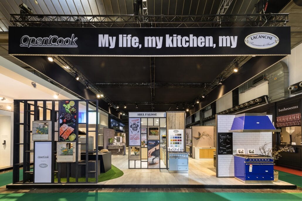 Een beursstand van Expo Z wordt steeds van A tot Z op maat gemaakt. Iedere stand is uniek. beursstand Abel Falisse Batibouw