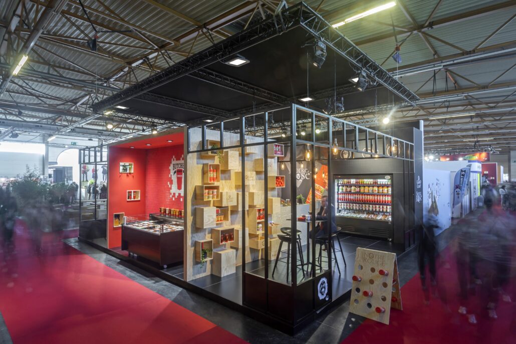 Wil jij eruit springen op de beurs? Ga voor een stand ontwerp volledig op maat van jouw bedrijf. Beursstand Jermayo op Horeca Expo Gent.
